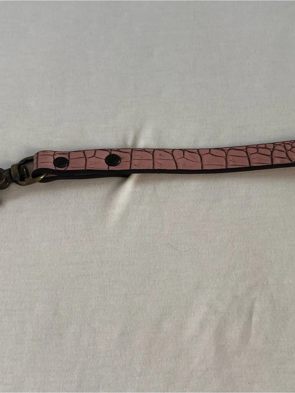 Freebird by Steven Pink Croc-Embossed Leather Dog Leash
